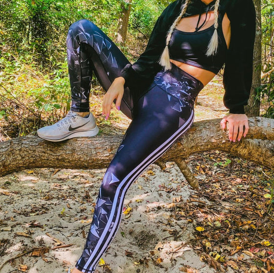 Diamond Black Leggings High Waist Legging